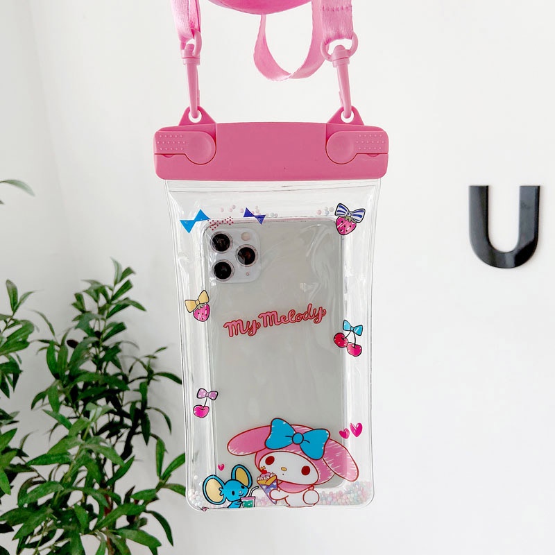 Vỏ Silicon Trong Suốt Kiểu Hoạt Hình Chống Nước 6.8 Inch Bảo Vệ Cho Điện Thoại Khi Đi Bơi