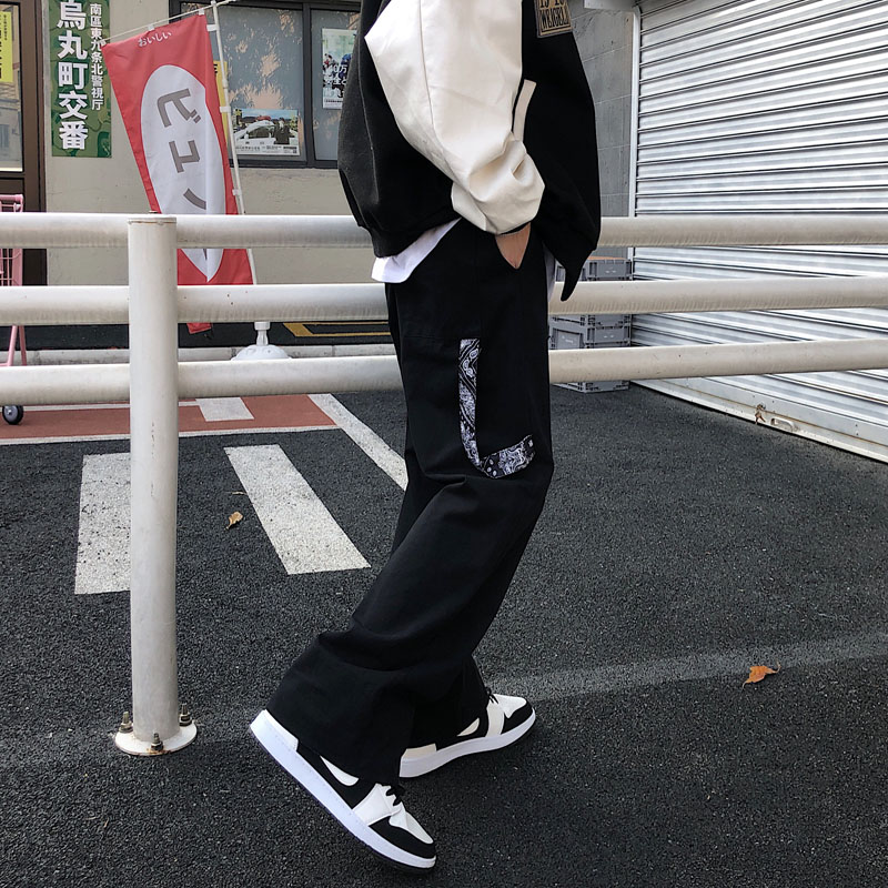 Quần Dài In Hoa Thiết Kế Trẻ Trung Năng Động 196351Quần Dài Ống Rộng Phong Cách Harajuku Hàn Quốc | BigBuy360 - bigbuy360.vn