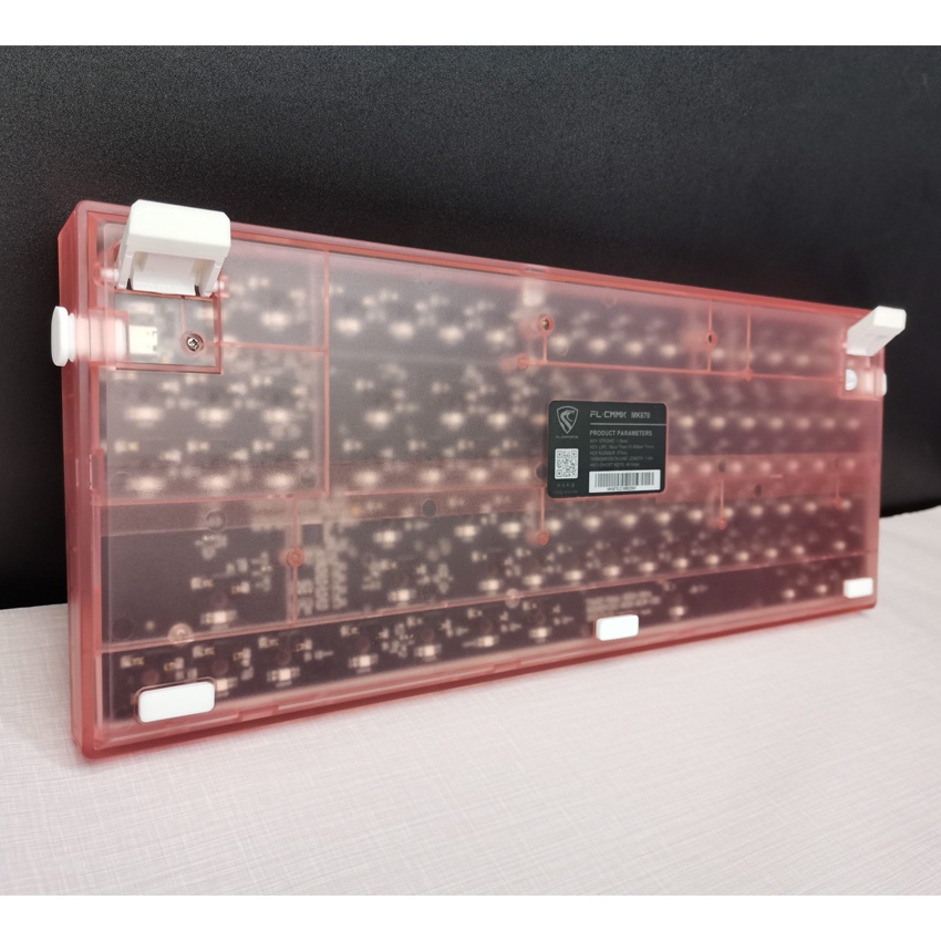 Bộ kit bàn phím cơ FL-Esports MK870 Clear Pink - Hotswap Led RGB - Sẵn foam - BH 12 tháng