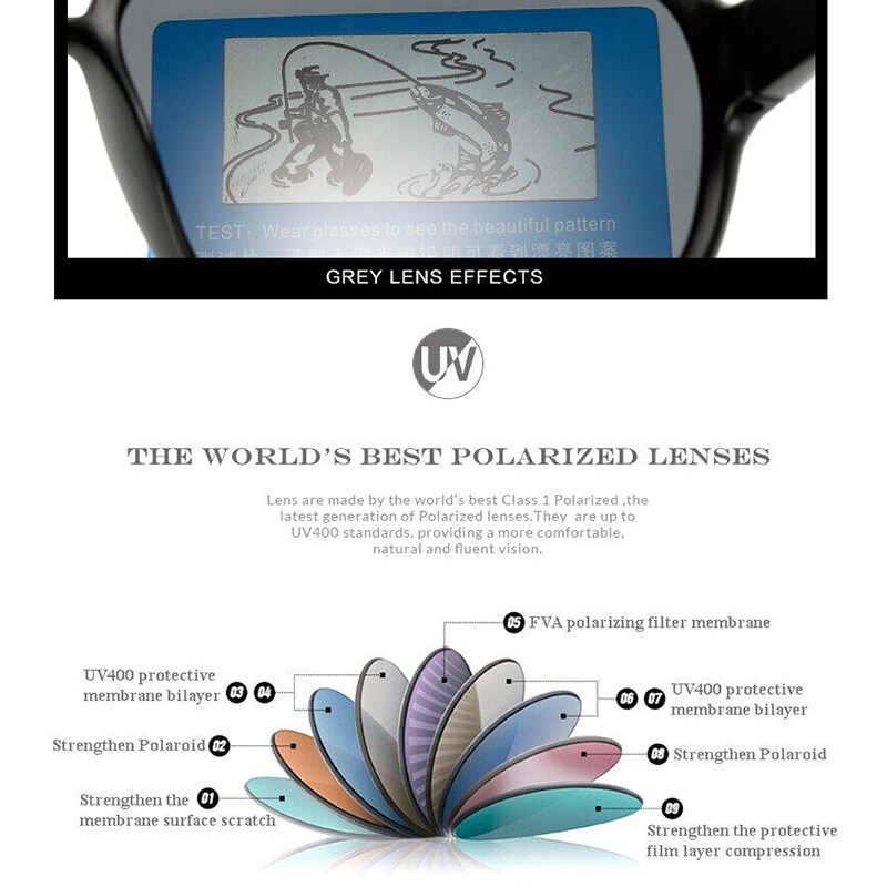 Kính Mát Phân Cực Chống Tia UV400 Cho Nam