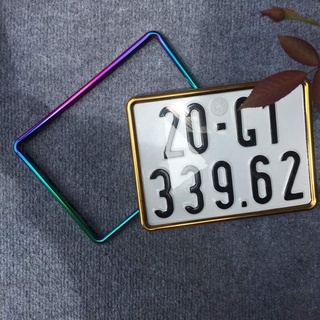 Bộ Biển Số Xe máy Titan và vàng Kèm Meka nhựa chống nước