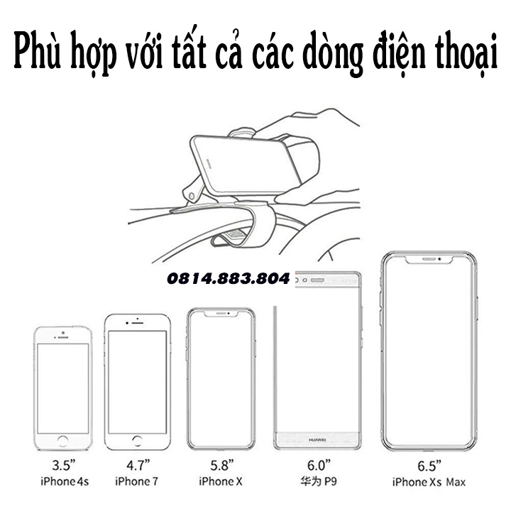 Kẹp Điện Thoại Trên Vô Lăng - Giá Đỡ Điện Thoại Trên Ô tô Tiện Dụng