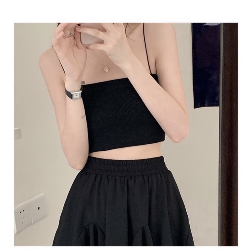 ADORABLE ÁO HAI DÂY THUN GÂN FREESIZE 4 MÀU 🥰🥰🥰