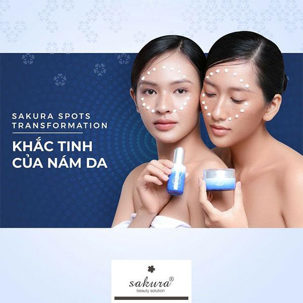 Kem loại bỏ nám da cao cấp Sakura Transforming Cream 30g