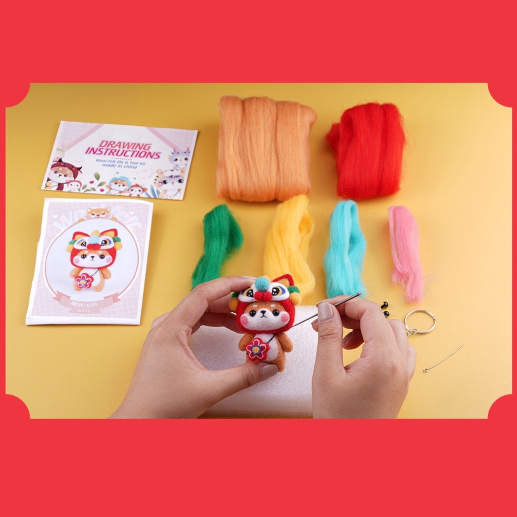 Len Chọc Handmade, Bộ Kit Len Chọc 12 Con Giáp May Mắn