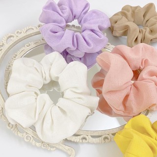 Scrunchies chun buộc tóc vải linen