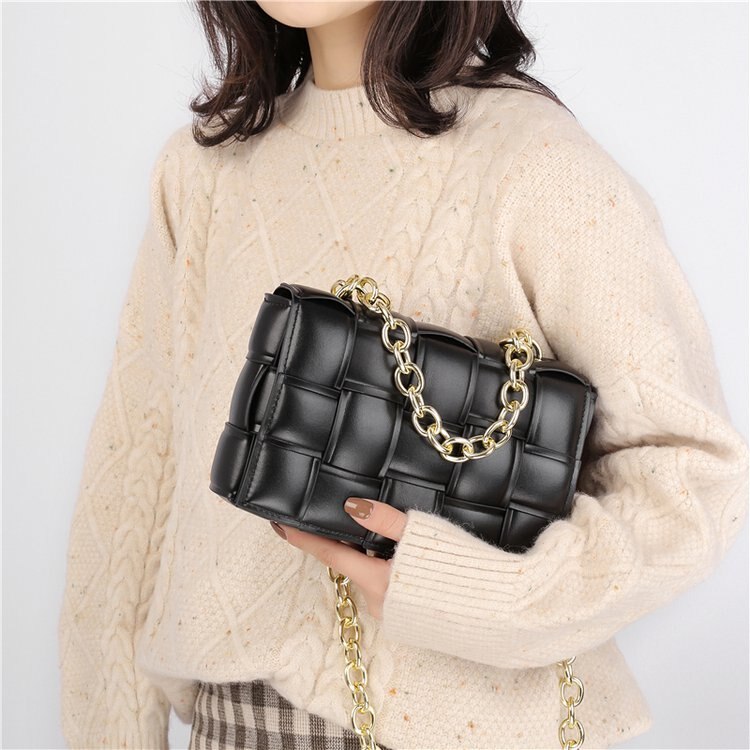 Túi Đeo Chéo Nữ JASMIN NOIR Phối Dây Kim Loại Thanh Lịch Thời Trang