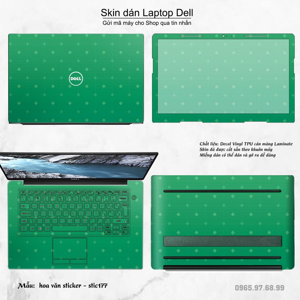 Skin dán Laptop Dell in hình Hoa văn sticker nhiều mẫu 29 (inbox mã máy cho Shop)