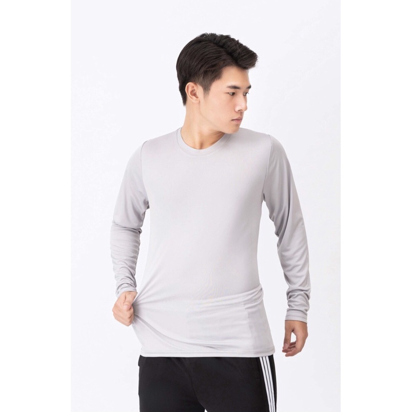 Áo giữ nhiệt nam vải thun dài tay co dãn 4 chiều cổ tròn