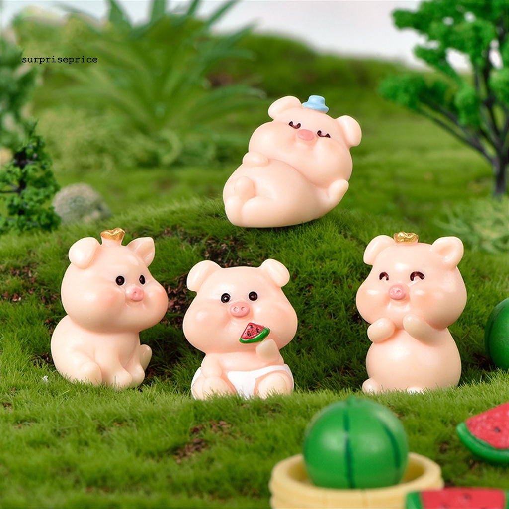 Mô Hình Chú Heo Mini Dễ Thương Dùng Trang Trí Nhà Búp Bê