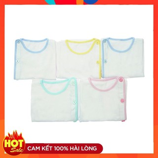 Combo 5 Áo bác sỹ tay dài trắng bo Nanio