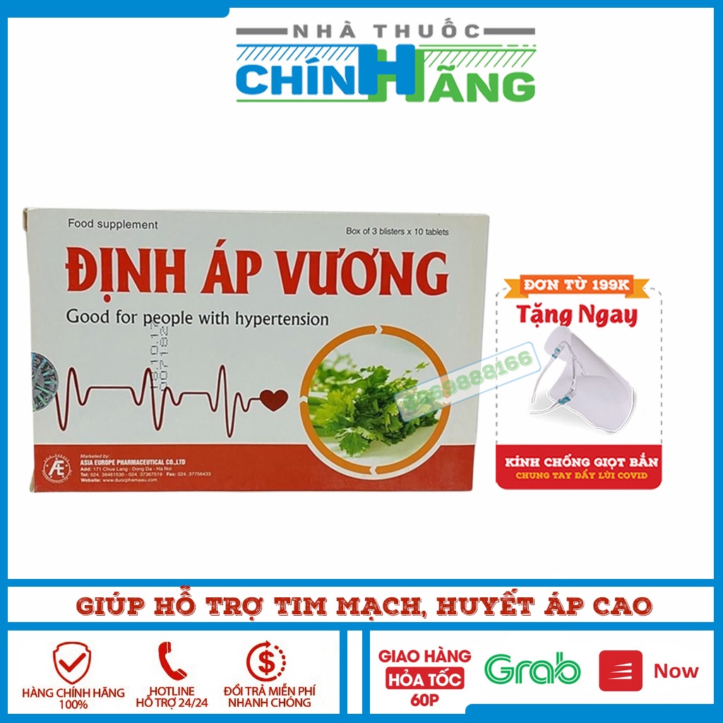 Viên uống tim mạch - Định Áp Vương - giúp hỗ trợ tim mạch, huyết áp cao