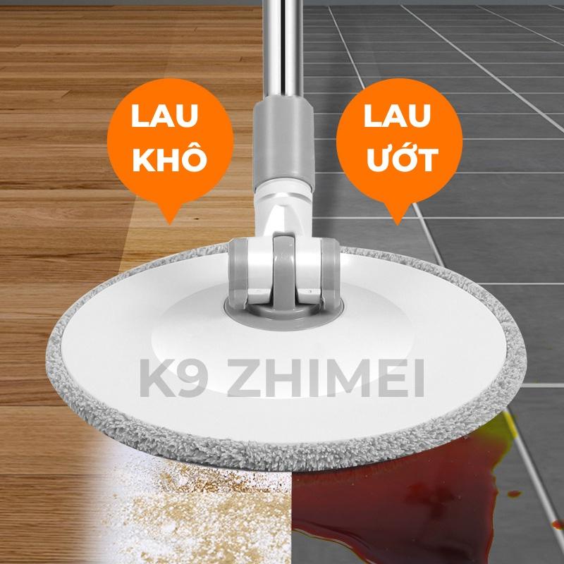 Cây Lau Nhà Tự Vắt Thông Minh K9 Chổi Lau Nhà Tách Nước Bẩn 360 Độ Bộ Lau Nhà Cao Cấp