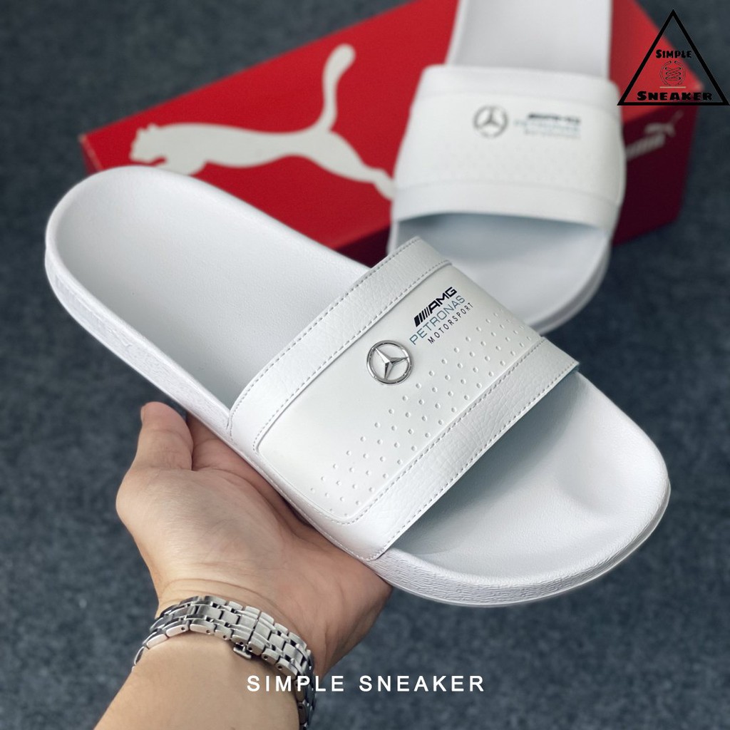 Dép Puma x Mercedes Chính Hãng 🔴FREESHIP🔴 Puma Leadcat Slides Mercedes Team Sliver - Dép Quai Ngang Puma [37155301