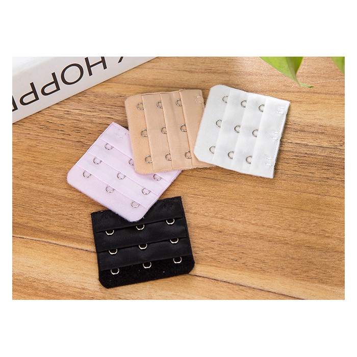 Móc Nối Đây Áo Ngực 2 Móc, 3 Móc, Khoá Nới Rộng Áo Ngực Không Bị Chật màu đen da