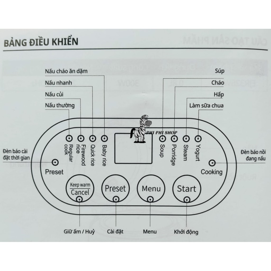 Nồi cơm điện mini đa năng Lock&amp;Lock dung tích 0.8L với nhiều chế độ nấu được cài sẵn EJR326WHT