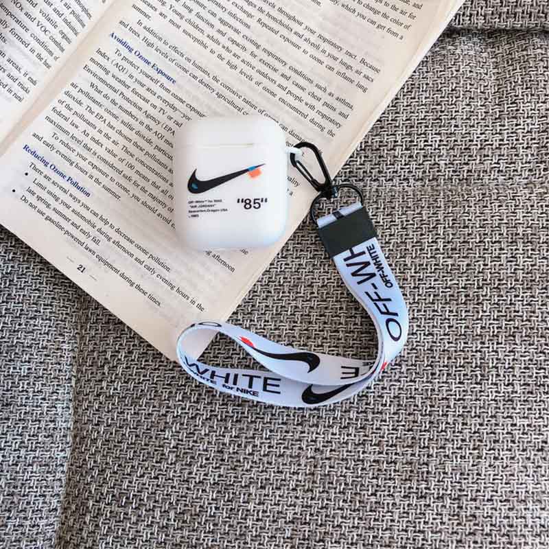 OFF-WHITE OFF WHITE Vỏ Đựng Bảo Vệ Hộp Sạc Tai Nghe Airpods 1 / 2 Hình Nike Air Jordan 1