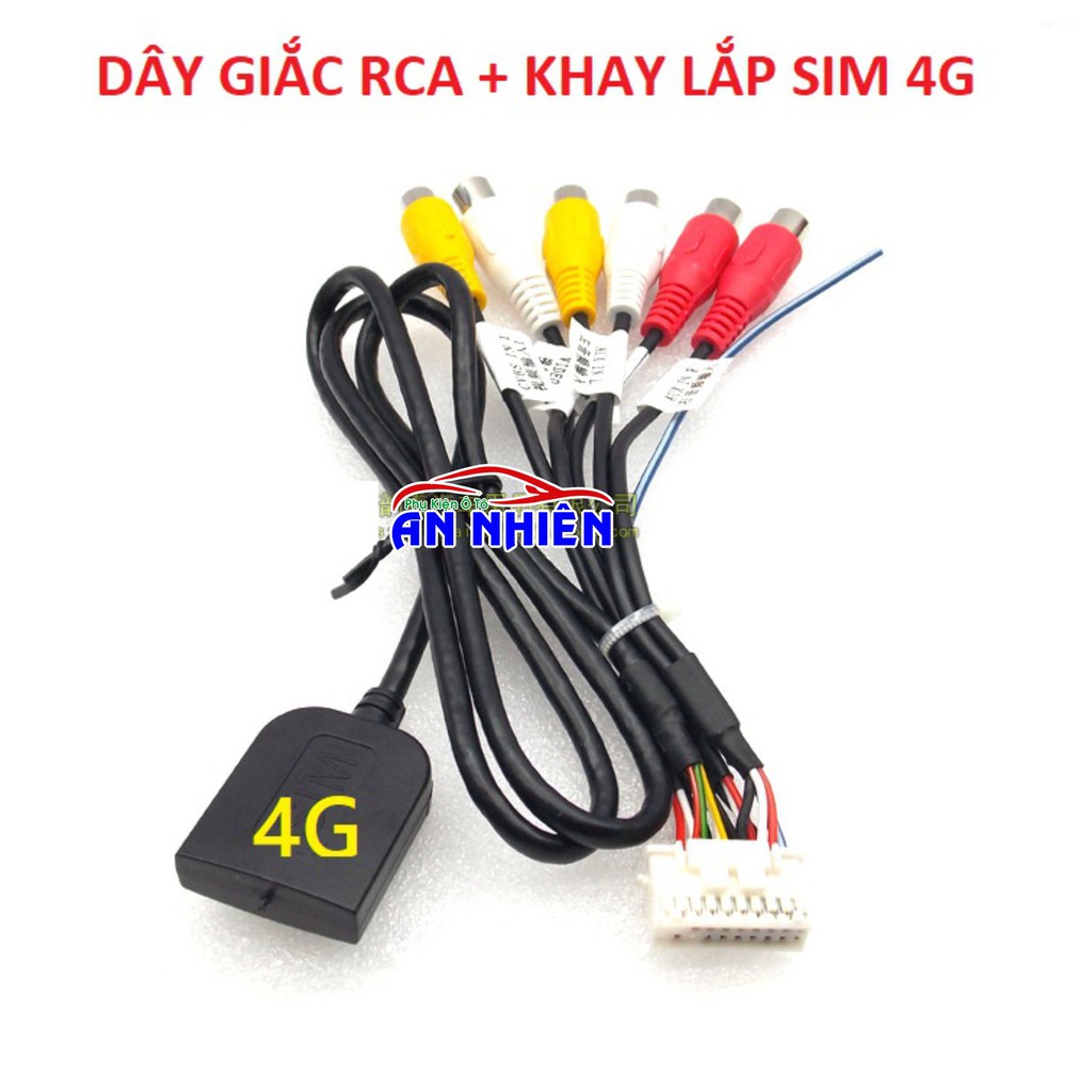 Cáp Cắm Sim 4G Rắc Cắm Sim 4G, Ăng Ten GPS, Giắc RCA Và Các Phụ Kiện cho Màn hình Android Full Box