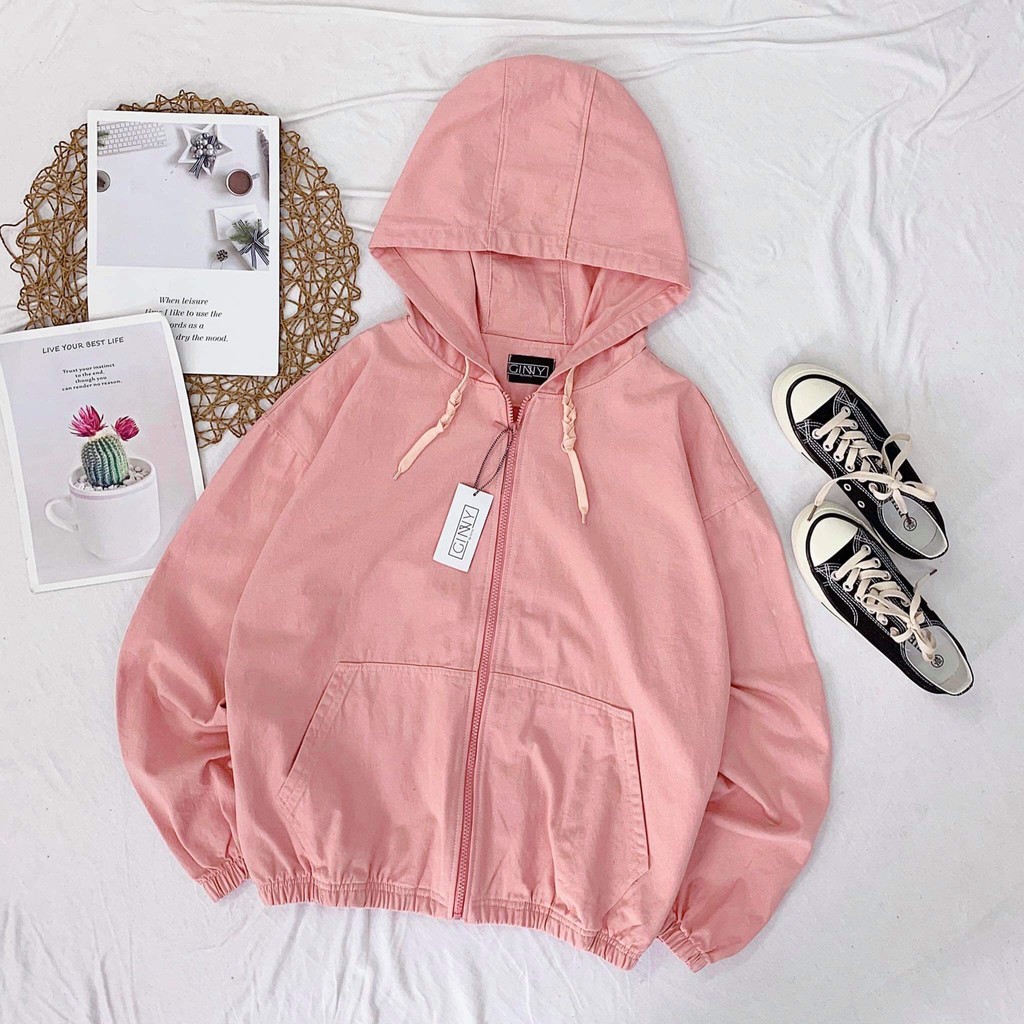 Áo Khoác Kaki Nón Basic GINNY | Áo Khoác Nữ Kaki Có Nón  | Áo Khoác Kaki Nữ Đẹp Có Mũ | Đơn Giản | Nhiều Màu | BigBuy360 - bigbuy360.vn