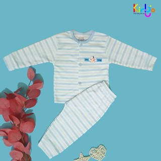 Bộ cotton Noubaby kẻ to cho bé yêu