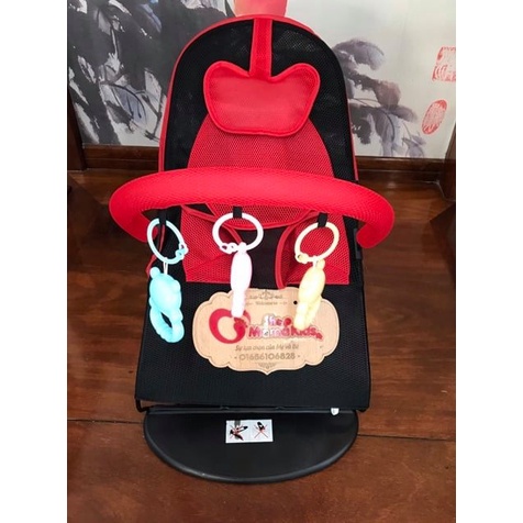 Ghế rung nhún cho bé -hàng full phụ kiện gối ,thanh treo đồ chơi và gấu chơi cho bé-BH 1 năm