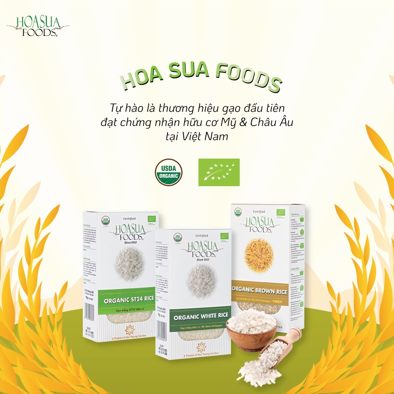 Gạo trắng hữu cơ Japonica Hoa Sữa 1kg | BigBuy360 - bigbuy360.vn