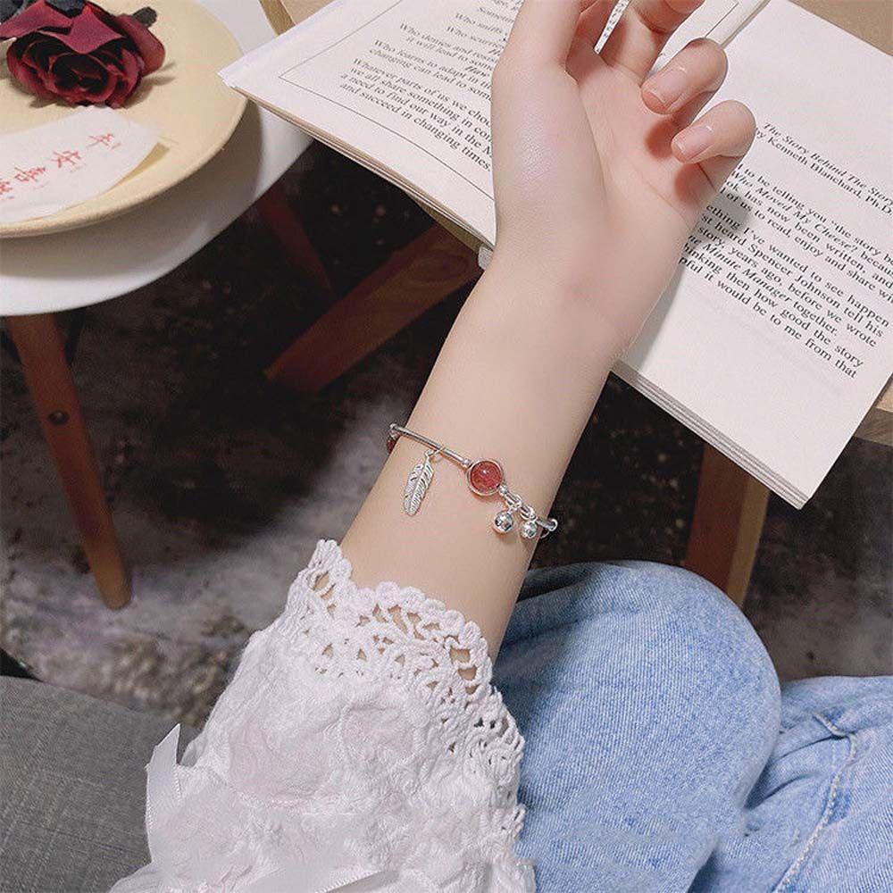 Vòng Tay Dây Co Giãn Mặt Hình Trái Dâu Thời Trang|Vòng Tay Phong Cách Hàn Quốc