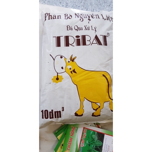 Phân bò đã qua xử lý dùng cải tạo đất tơi xốp Tribat 10dm3