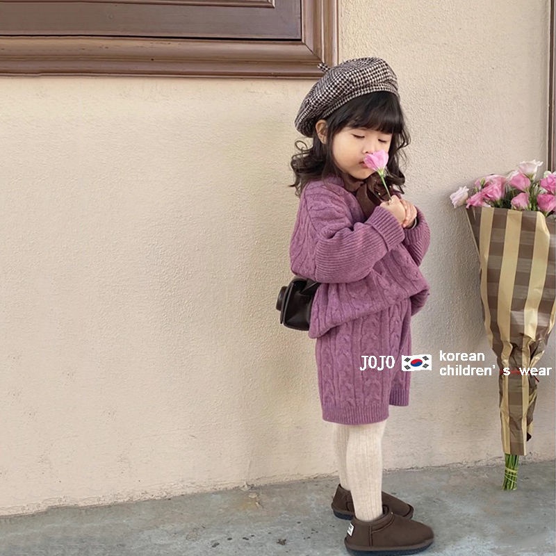 Bộ Áo Sweater Phối Quần Dài Thời Trang Mùa Thu 2022 Dễ Thương Cho Bé Gái