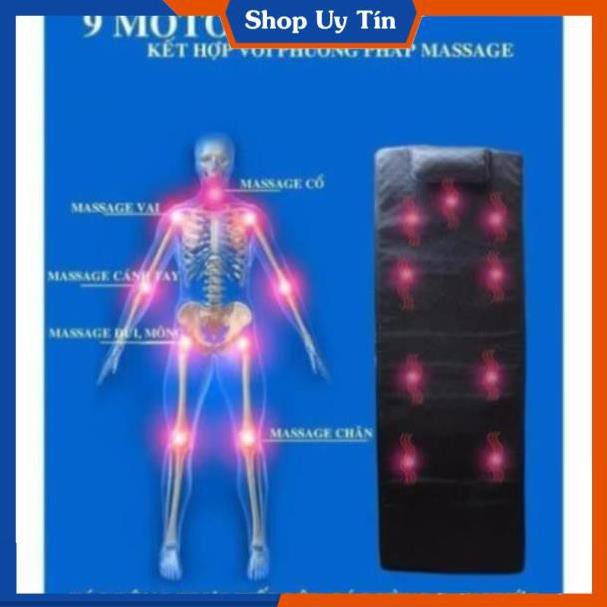 NỆM MASSAGE TOÀN THÂN 9 BI - Đệm ghế matxa toàn thân 9 bi