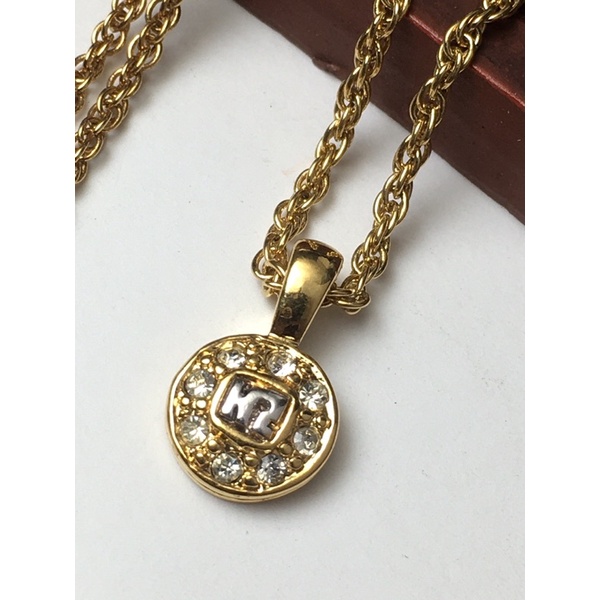 Dây chuyền vintage Pháp Nina Ricci-mặt logo