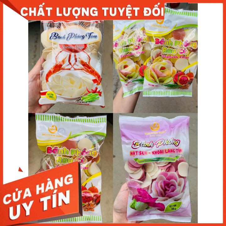 FREESHIPPHỒNG TÔM RAU NGUYÊN HẬU RAU CỦ/ HẠT SEN/ SHRIMP CHIPS (DATE MỚI)