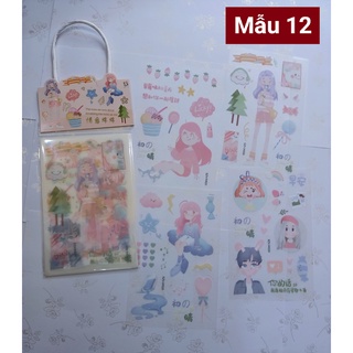 🔹 Sticker Hình Dán Xấp 4 Tấm