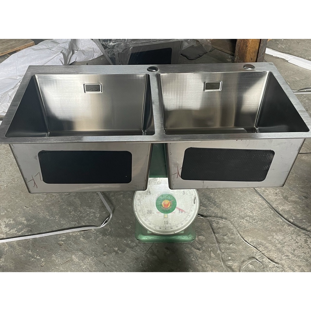 Chậu Rửa Chén Bát 100% INOX 304 N5 8245 NA.GRAND Mặt 3.5ly, chậu không sơn và Xả Chậu và Rổ
