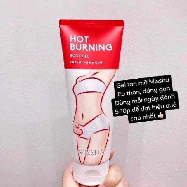 Kem tan mỡ toàn thân Missha Hot Burning 200ml Auth Hàn Quốc