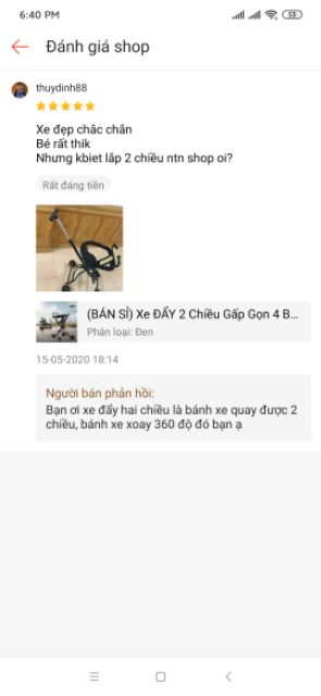 (BÁN SỈ) Xe ĐẨY 2 Chiều Gấp Gọn 4 Bánh Cho Bé Ra Ngoài Có Lò Xo Giảm Sóc [Hàng Loại 1]