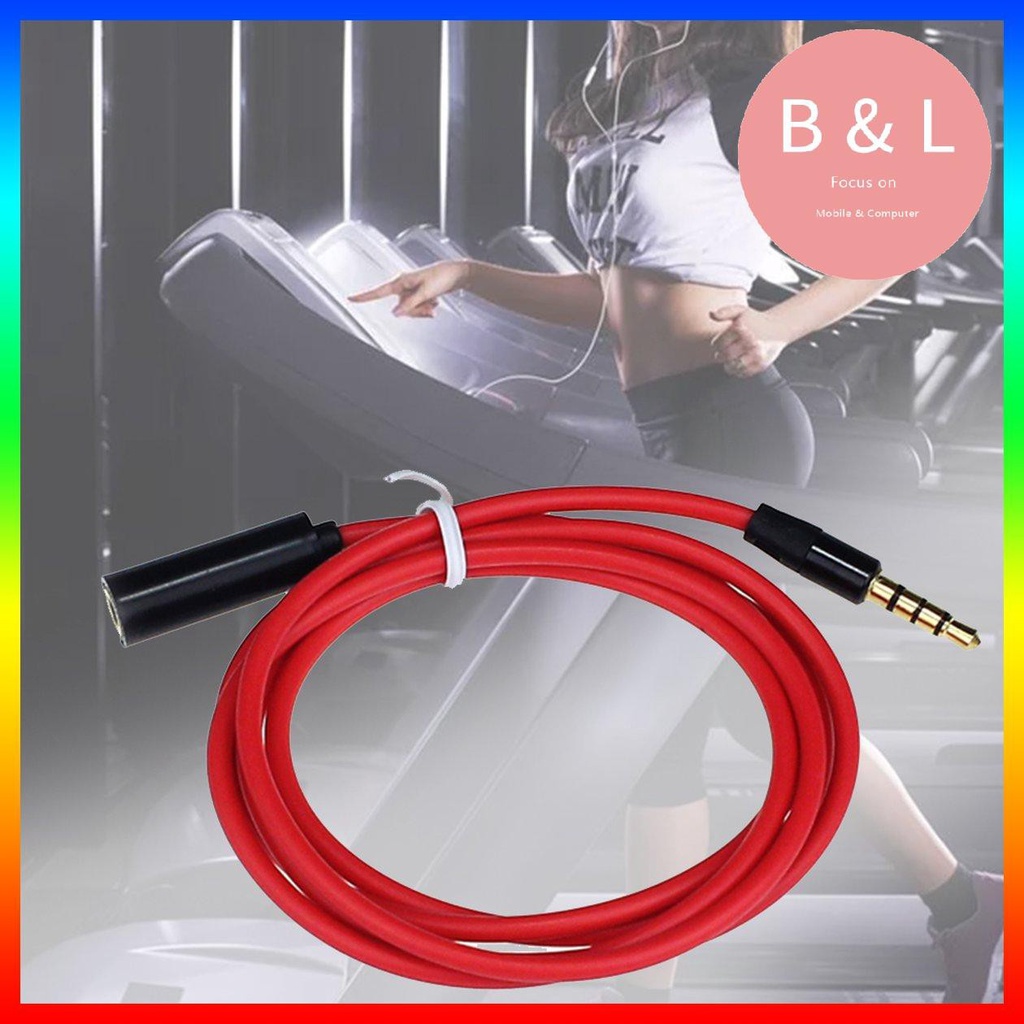 [BL]4FT 3.5mm 4-Pole AUX Extension Cable Stereo Audio Headphone Male to Female