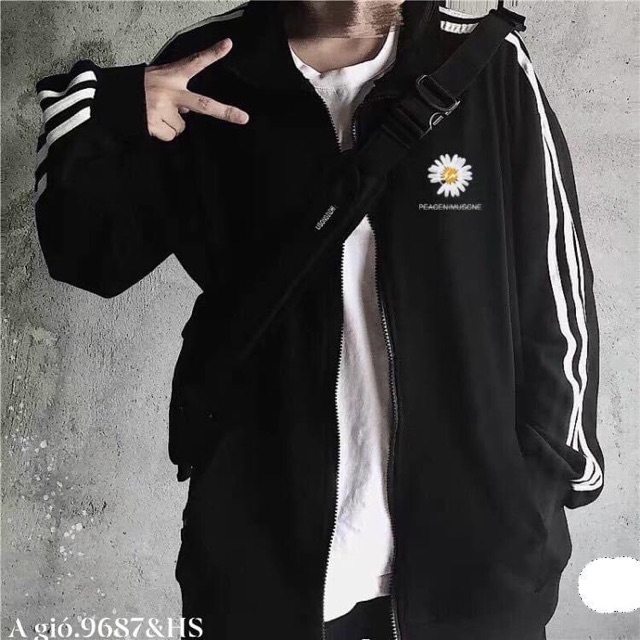 Áo khoác gió hoa cúc tay trắng - HS | BigBuy360 - bigbuy360.vn