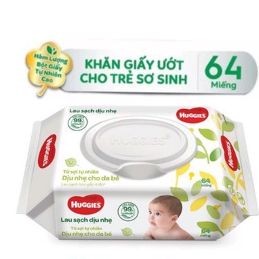 Thùng 12 gói khăn ướt huggies 64 tờ loại không mùi