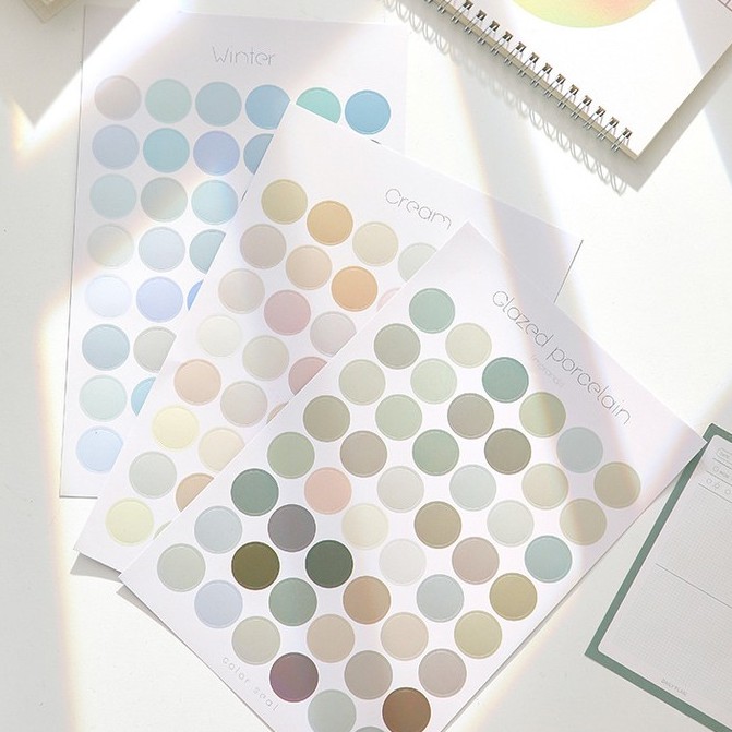 1 TỜ STICKER TRÒN MORANDI ROUND STICKER