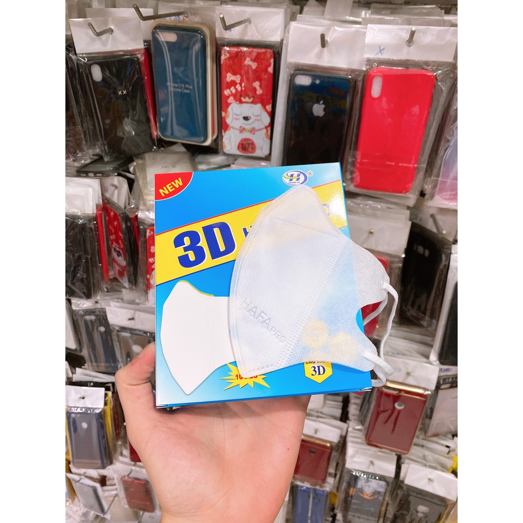 Combo 10 Cái Khẩu Trang 3D HAFAPRO ngăn khuẩn chống bụi cao cấp | BigBuy360 - bigbuy360.vn