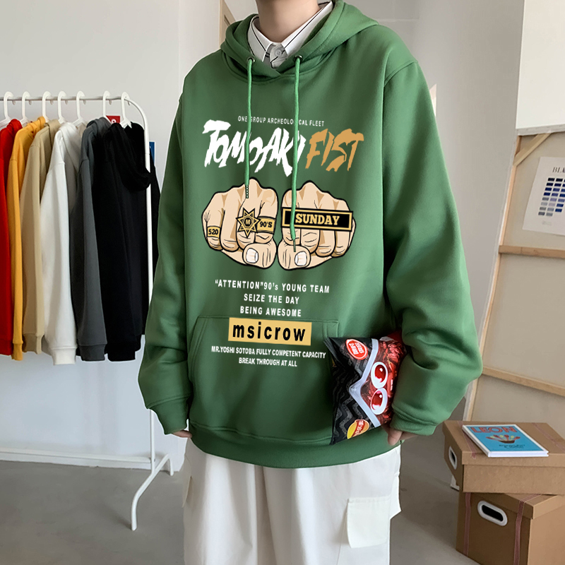 Áo Hoodie Dáng Rộng In Họa Tiết Nhiều Màu Lựa Chọn Thời Trang