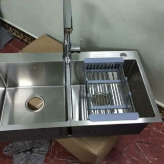 Chậu rửa bát inox 304 ( 2 hố cân 78 x 43)