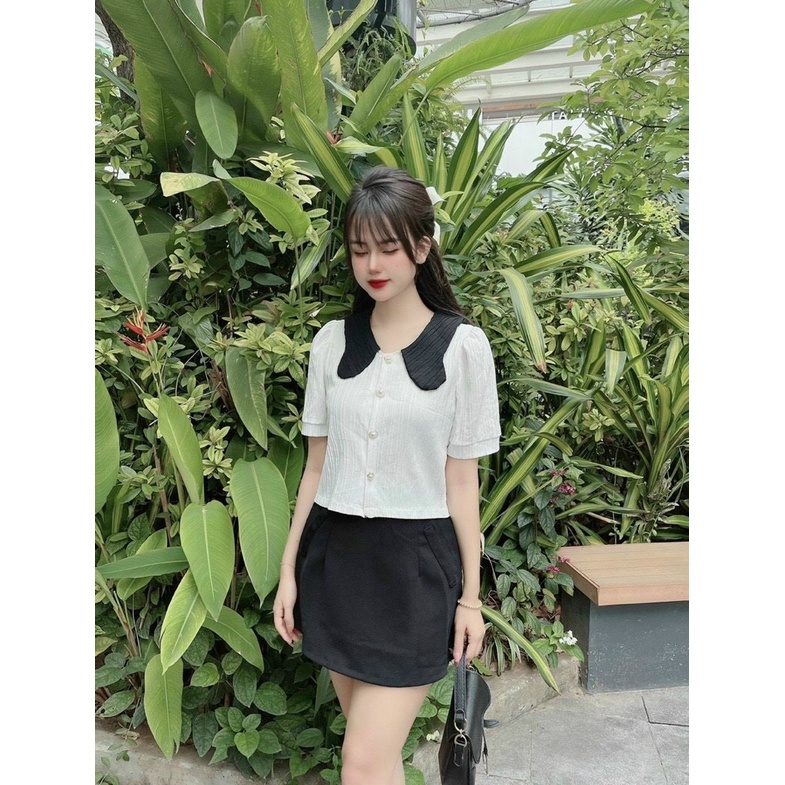Áo Kiểu Nữ tay bồng công sở vải mịn mát m128