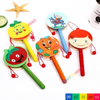 Lục lạc trống gỗ cho bé tạo tiếng động dễ thương bé rất thích