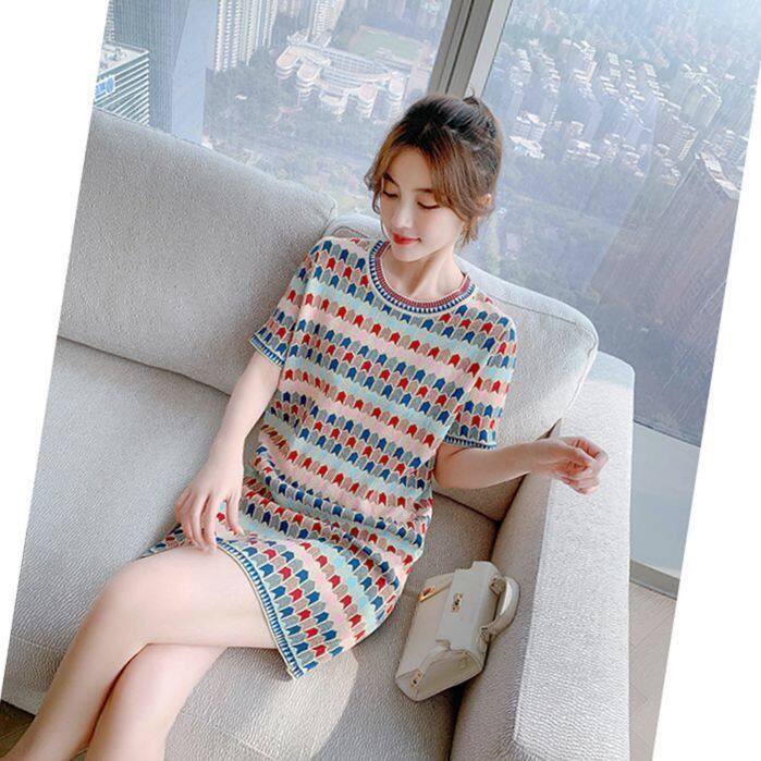 Đầm Ngắn Mùa Hè Mỏng Dài Ngang Gối Họa Tiết Hoa Phong Cách Pháp Thời Trang Mùa Hè Mới Cho Nữ 2022