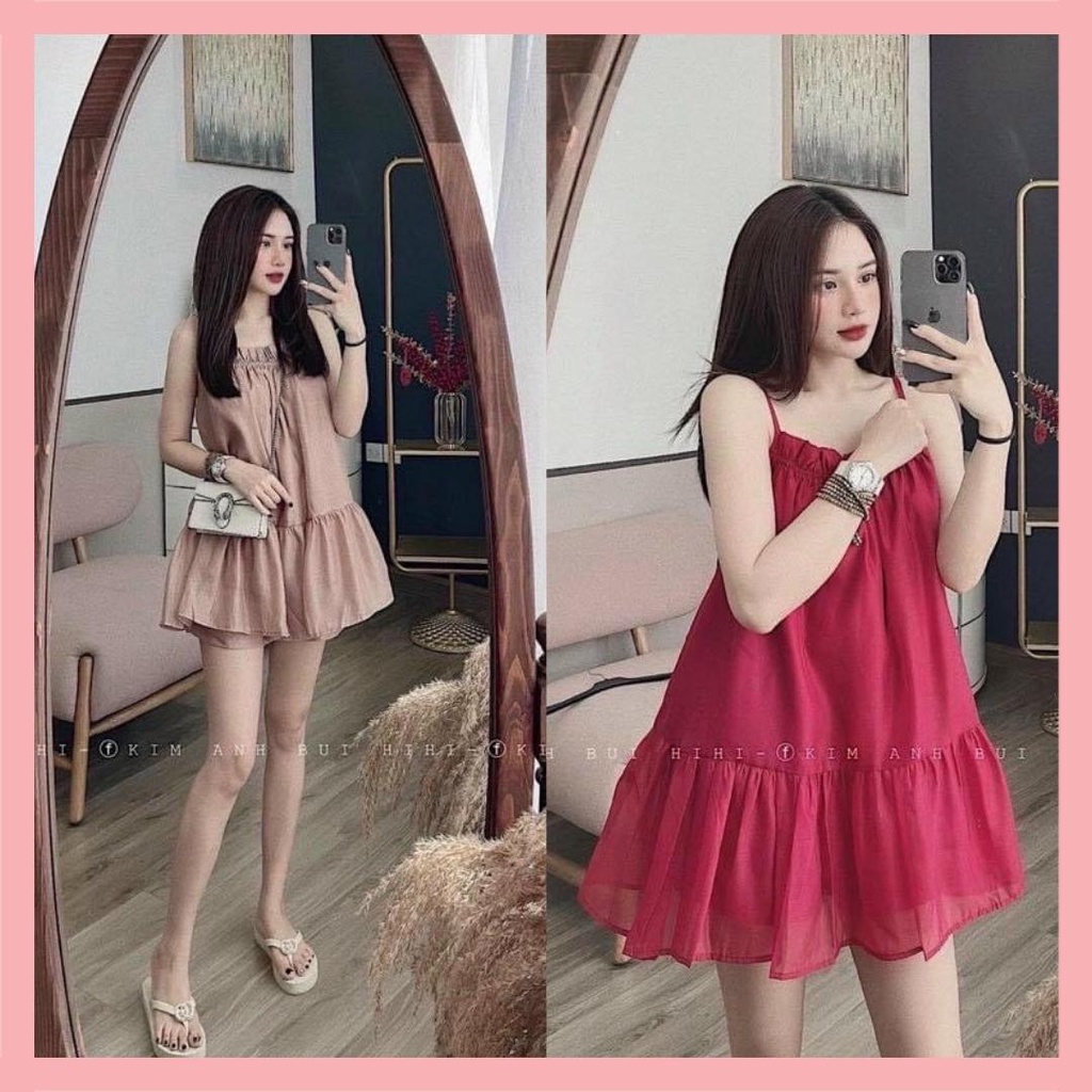 Set 2 dây chất tơ xước mix quần sooc Bộ áo 2s kèm quần đùi thoáng mát