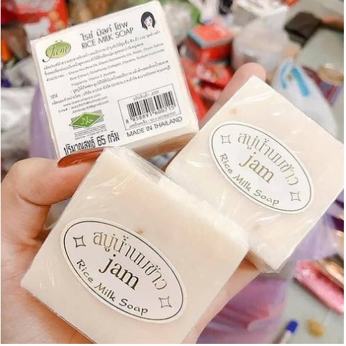 Xà phòng tắm trắng da cám gạo Thái Lan Jam Rice Milk Soap