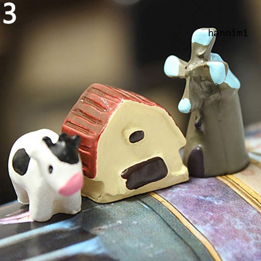 Bộ 3 Mô Hình Chậu Hoa Mini Trang Trí Nhà Búp Bê