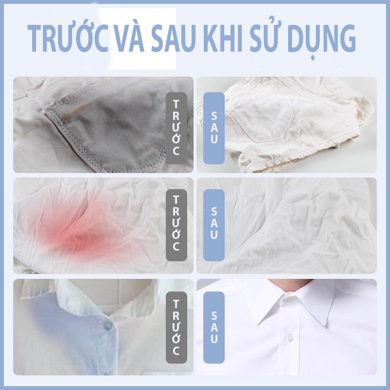 Thuốc tẩy, nước tẩy trắng, tẩy mốc, vết ố quần áo đa năng thần thánh